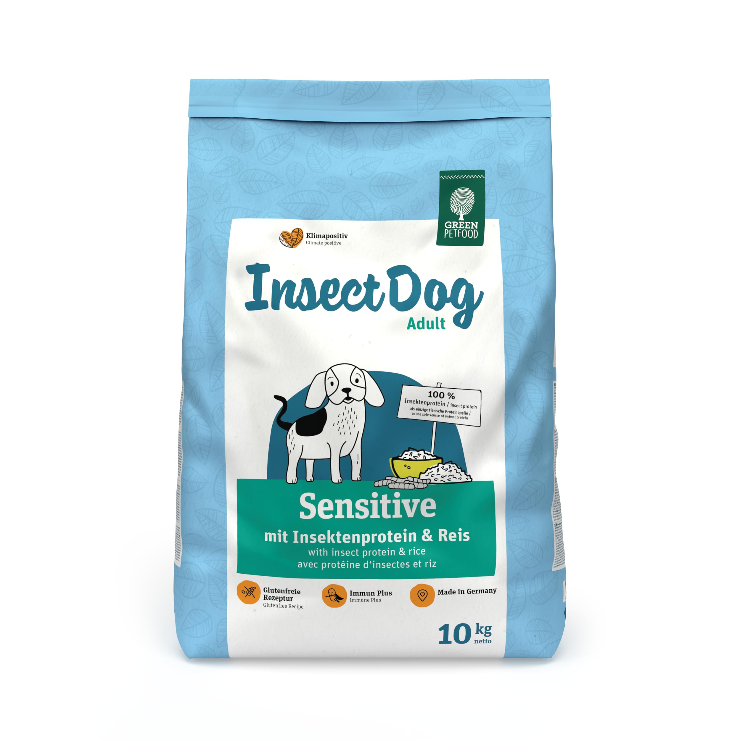 InsectDog Sensitive Adult| Dog food with insects as the only source of animal protein | sustainable dry food for adult dogs | 10 kg (Paquete de 1)
