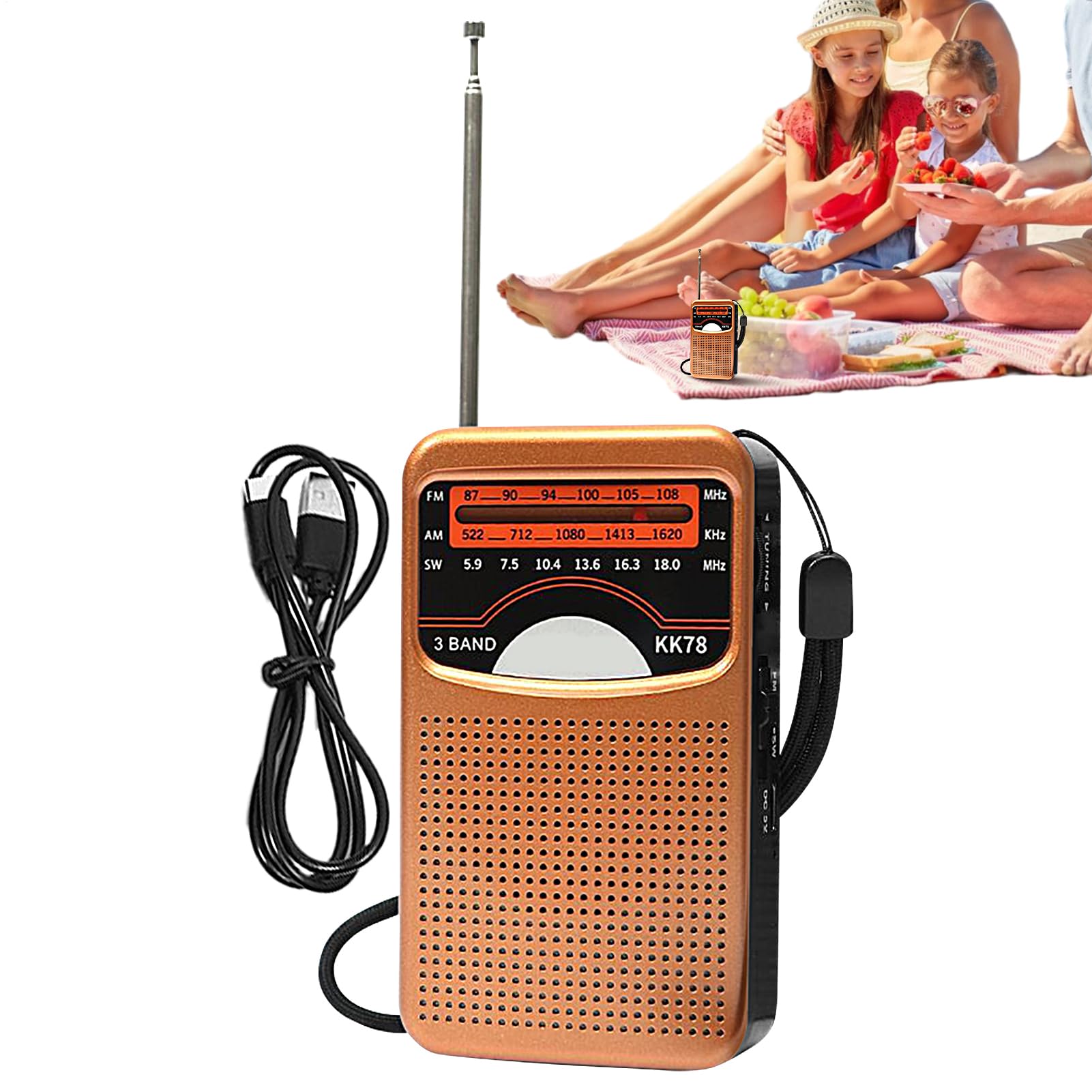 Amazon.co.jp: ポータブルラジオ AM FM | キャンプ用ポータブルラジオ