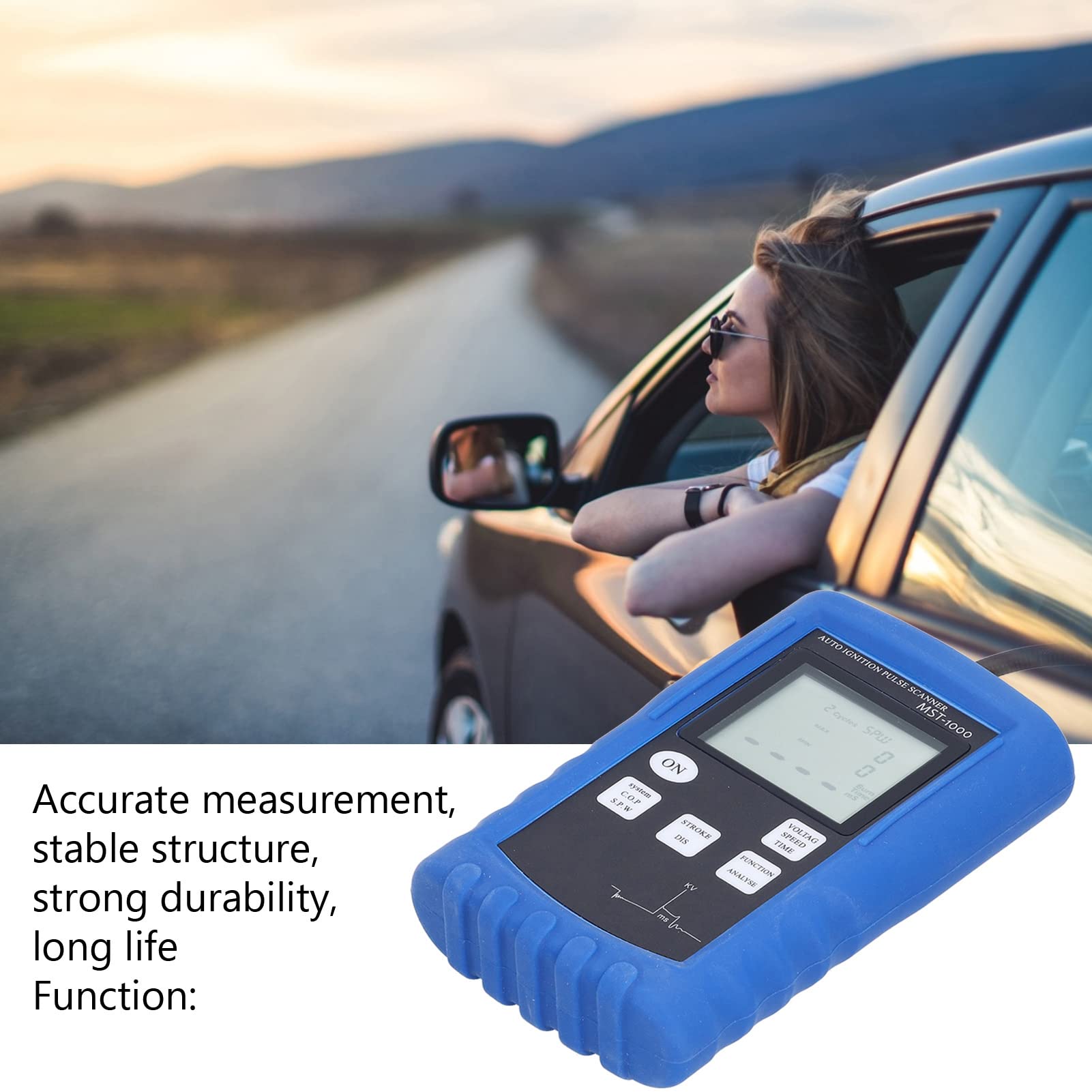 probador de batería de Coche, Analizador de Encendido de Motor, Lector de código de avería de Motor de Coche, Herramienta de Instrumento de diagnóstico de señal LCD Digital