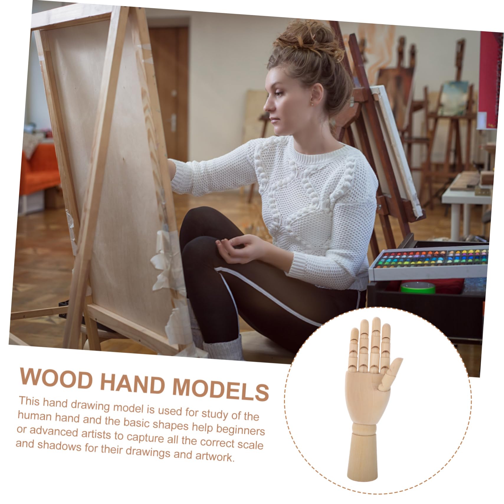 Holzhandmodell mit Beweglichen Gelenken für Zeichnung und Skizze