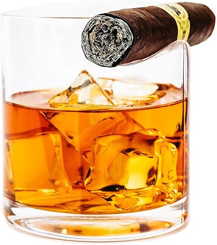 Miniatura 1 de Soporte para vaso de whisky y puros de alta calidad, soporte para puros de doble propósito. Vaso de whisky de cigarros a la antigua moda con soporte
