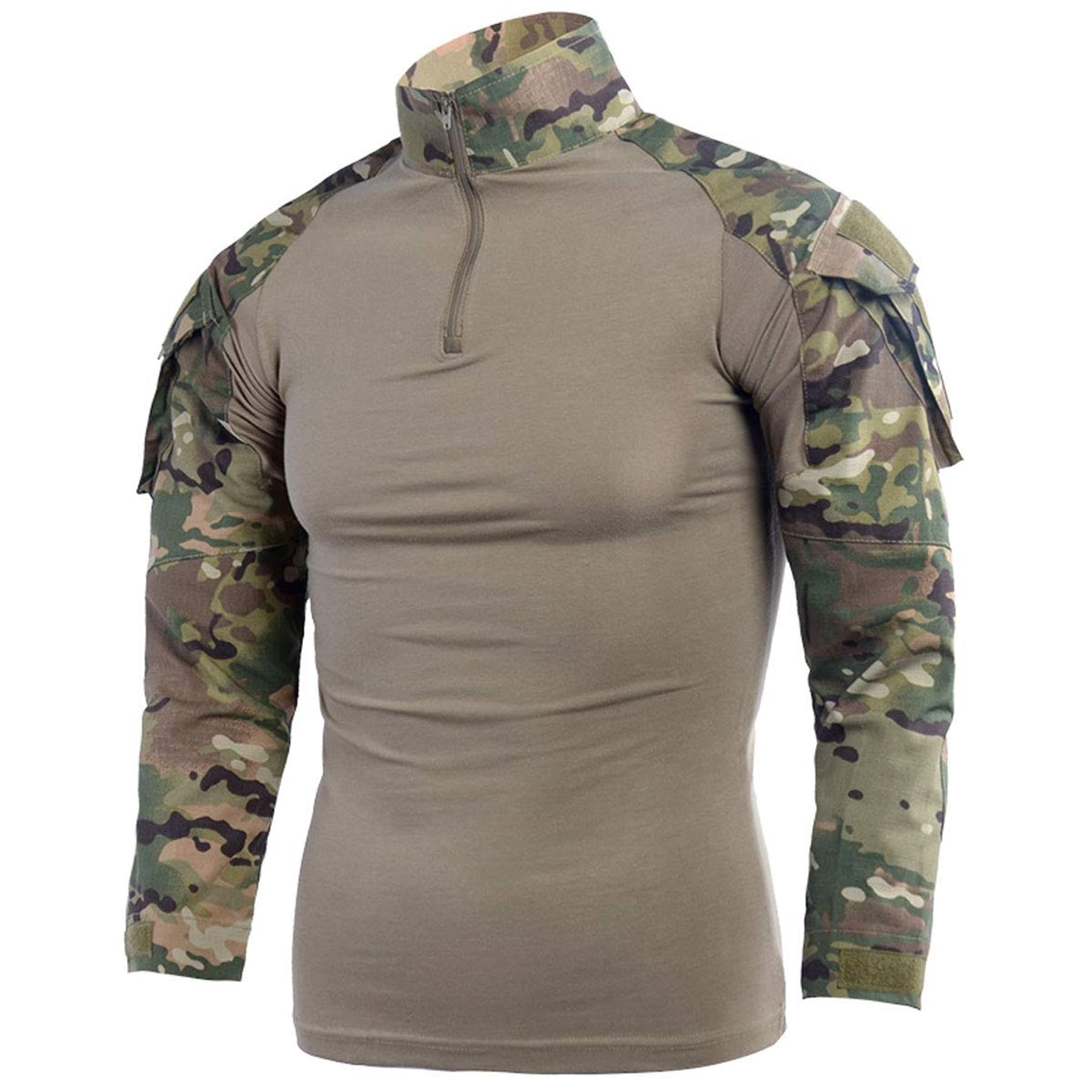 LANBAOSI Camiseta táctica de manga larga para hombre, para airsoft, caza, bosque de manga larga