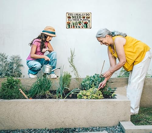 Miniatura 6 de Bestylez Regalos de jardín con texto en inglés "I Really Need All These Plants" - Letreros de jardinería vintage para el hogar, jardín, invernadero,