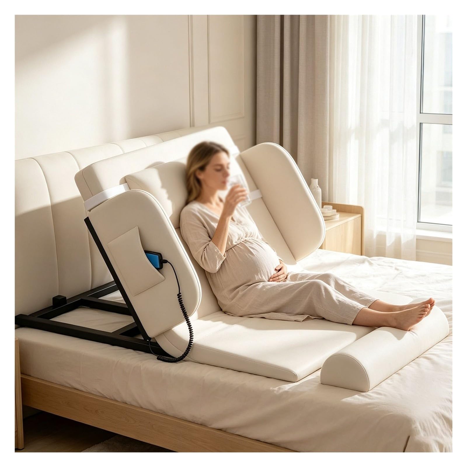 Elevador De Cama Eléctrico para Ancianos,Respaldo De Cama Ajustable