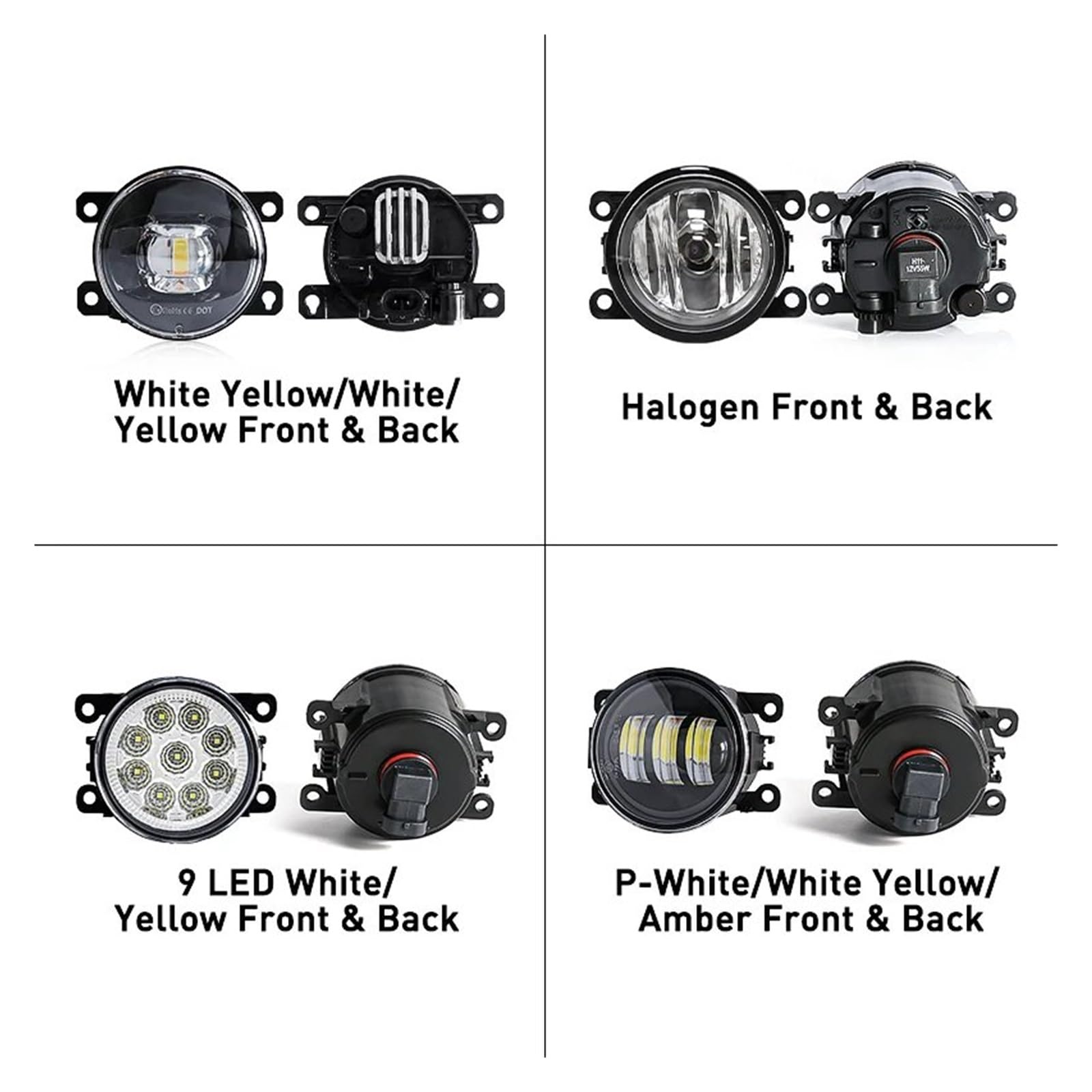Feux Antibrouillard Pour Peugeot 107 207 307 3008 407 607 301 206 308 408 2008 4007 4008 5008 Pour Voyageur LED Antibrouillard 8000LM Phare Antibrouillard(Halogène)