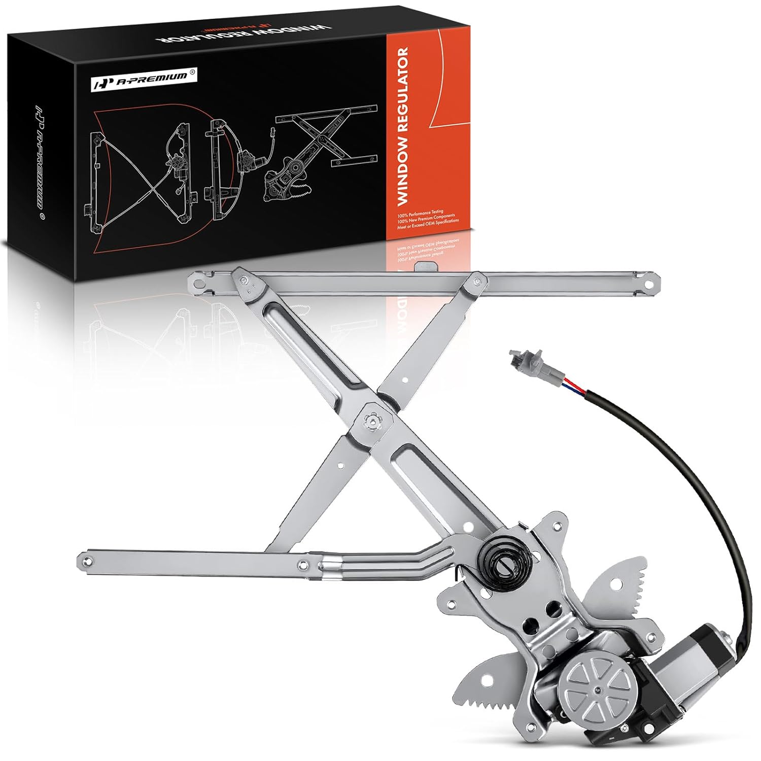 Regulador de Janela Elétrico A-Premium com Motor (2 Pinos) Compatível com Toyota Tacoma 1995-2004 Lado Esquerdo do Motorista