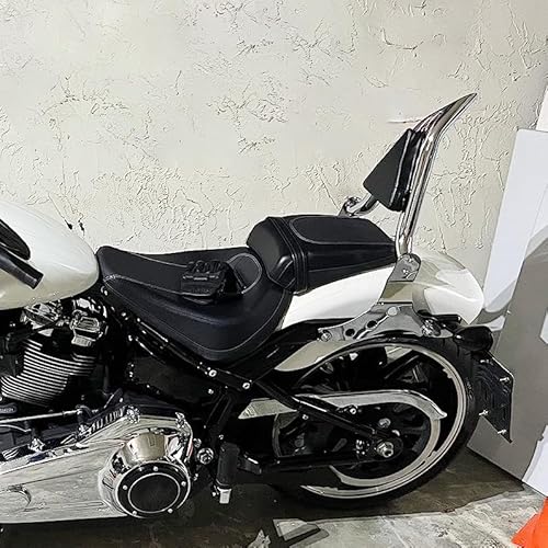 HDBUBALUS Motorrad Sissy Bar Fit Für Harley Breakout Fat Boy 2013-2023 Abnehmbare Rückenlehne Hinten Beifahrer Rückenlehne Chrom