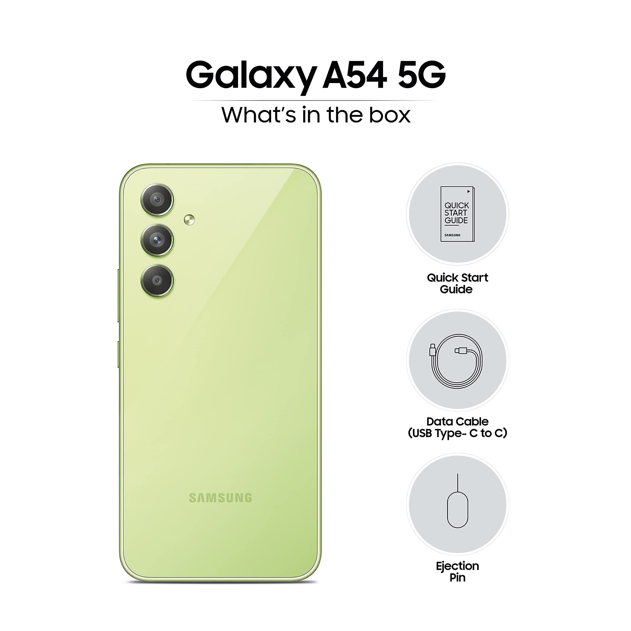 Refurbished) Samsung Galaxy A54 5G (Awesome Lime, 8GB, 256GB