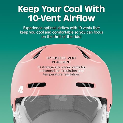 Miniatura 7 de Retrospec Comstock - Casco de esquí Casco de snowboard para adultos y jóvenes Casco de nieve de ajuste ajustable con carcasa protectora y