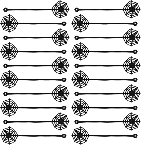 BESPORTBLE Juguetes para manualidades, 20 unidades, conjunto elástico de Halloween, tela de araña de mano flexible, juguetes extensibles para niños,