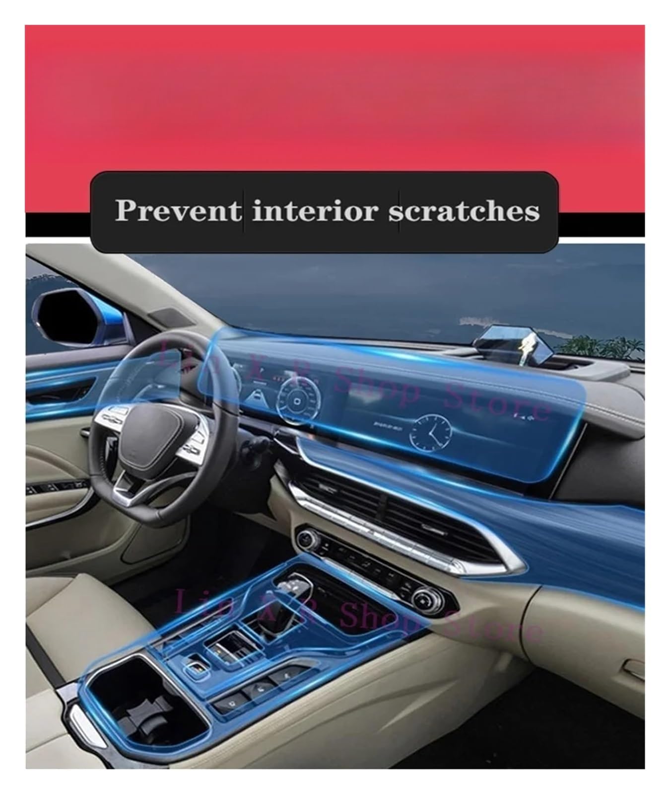 Per FAW BESTUNE T77 PRO 2023 Pannello Cambio Navigazione Schermo Interno Automobilistico Pellicola Protettiva In TPU Adesivo Antigraffio Pellicola display centrale
