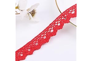 30Yards Red Lace Ribbon for Versatile Crafting