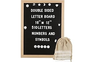 Felt Letter Board 12x16 Inch with 510 Pre-cut Letters