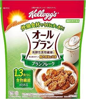Kellogg's 全麦麦片 全麦麦片 270克 ×6包 小麦麸皮 麦片 肠道活动 发酵性 膳食纤维