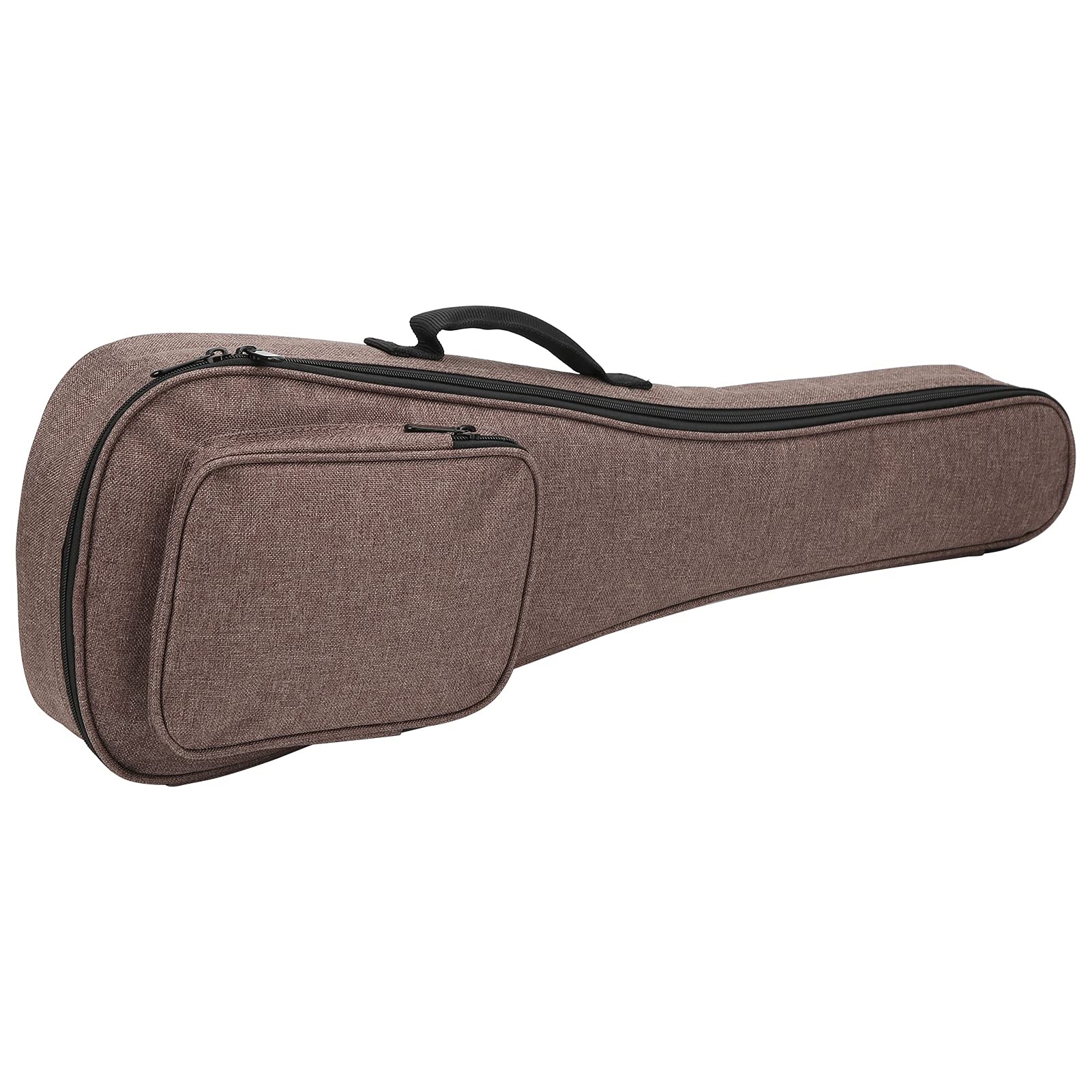 Dilwe Custodia per ukulele in nylon, con doppia cerniera, con schiuma spessa 10 mm, per ukulele soprano, concerto, tenore, adulti e principianti (66 cm)