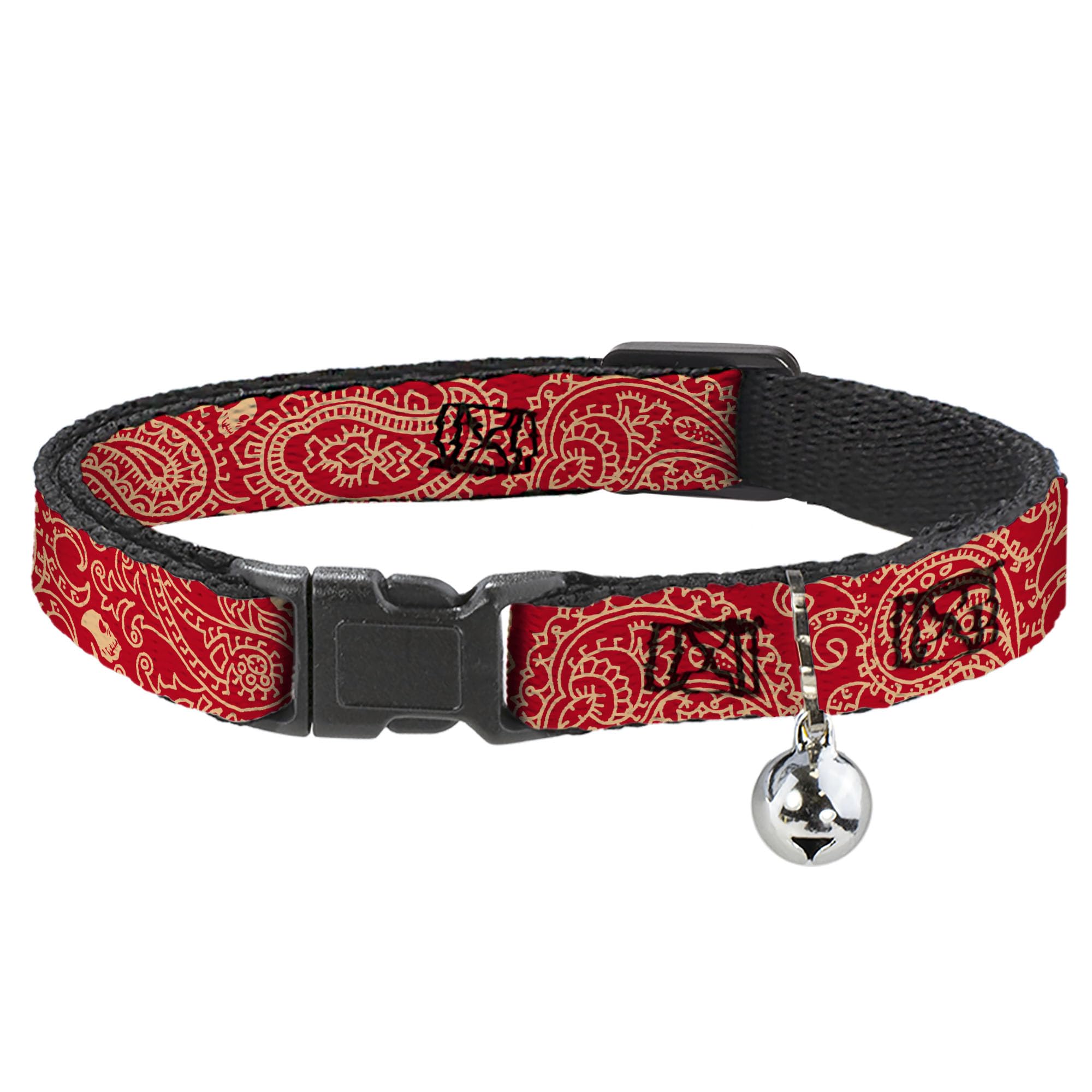 Collar para gato Buckle-Down BAC-W32814-NM mediano de calaveras