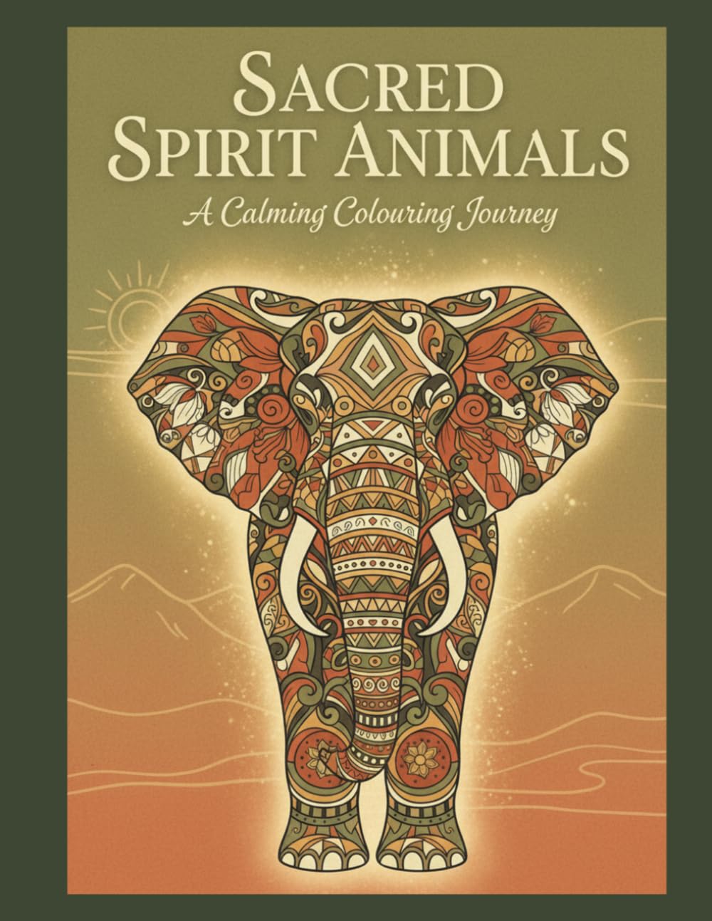 Sacred Spirit Animals: A Calming Colouring Journey featuring Whale, Elephant, Tiger Wolf, Butterfly & More