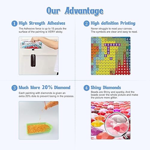 Miniatura 4 de NAIMOER Kits de arte de diamantes de calabaza para adultos, kits de arte de diamantes nocturnos 5D para principiantes, taladro completo para