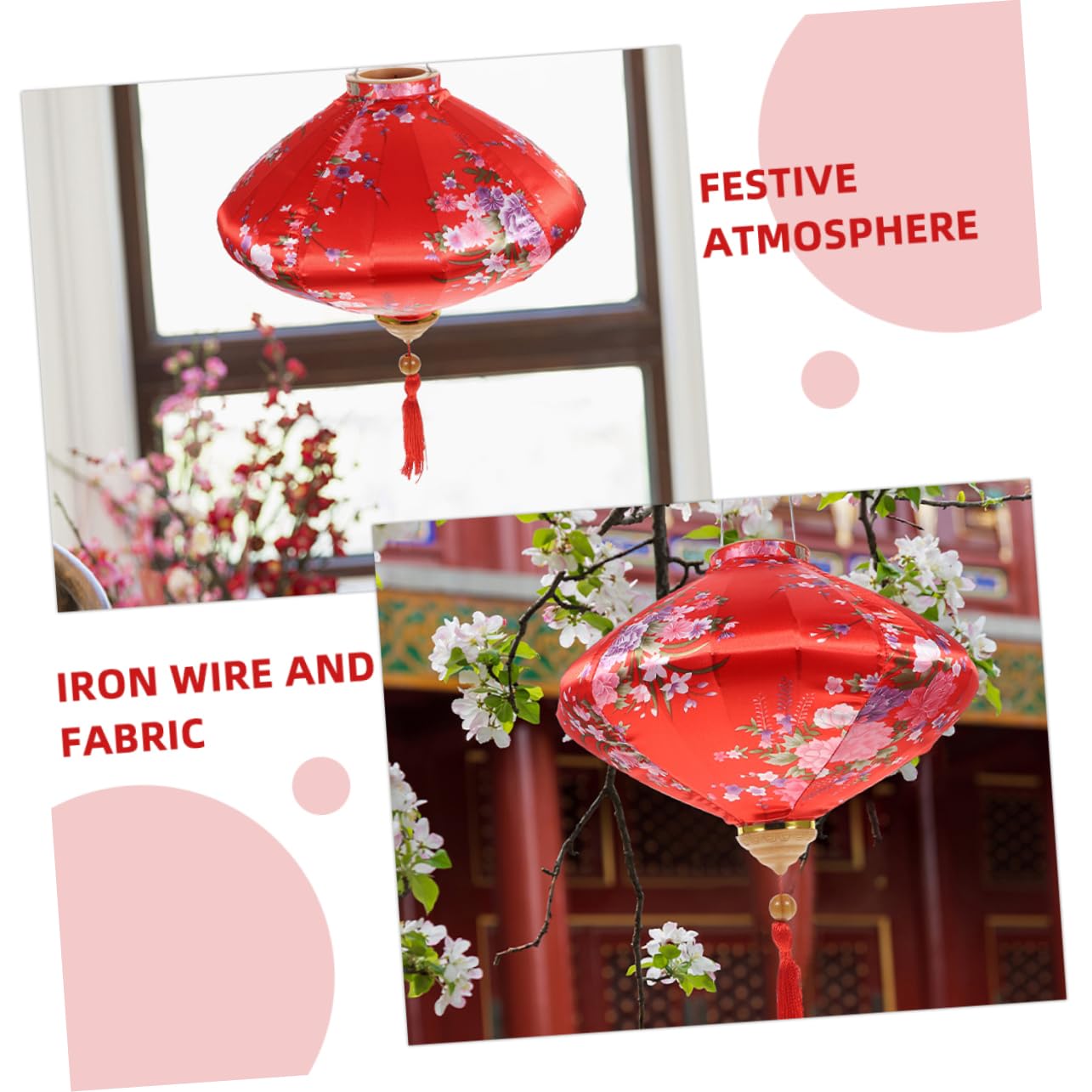 BESPORTBLE 2piezas Linterna Floral para Celebraciones De Año y Bodas Adorno Colgante De Exterior Decoración Diseño y Narcisos