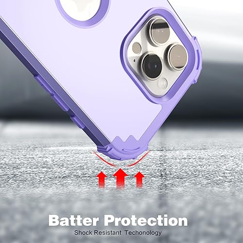 Miniatura 8 de IDweel Funda para iPhone 16 Pro Max con protector de pantalla, 3 en 1, a prueba de golpes, delgada, híbrida, resistente, cubierta de policarbonato