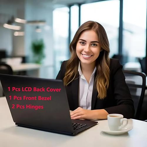 Miniatura 3 de Jxjslp Reemplazo LCD contraportada tapa tapa frontal bisel marco con bisagras para Dell Inspiron 15 3510 3511 3515 3520 3525 Series Laptop 0WPN8