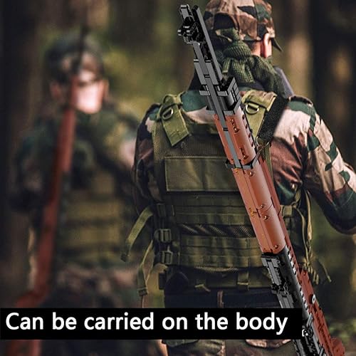 Miniatura 4 de ZOSTER 98K Blasters Kit de construcción militar simple doble simulación de tiro modelo de arma mecánica (1025 piezas) 107 x 10.5 x 8.5 c