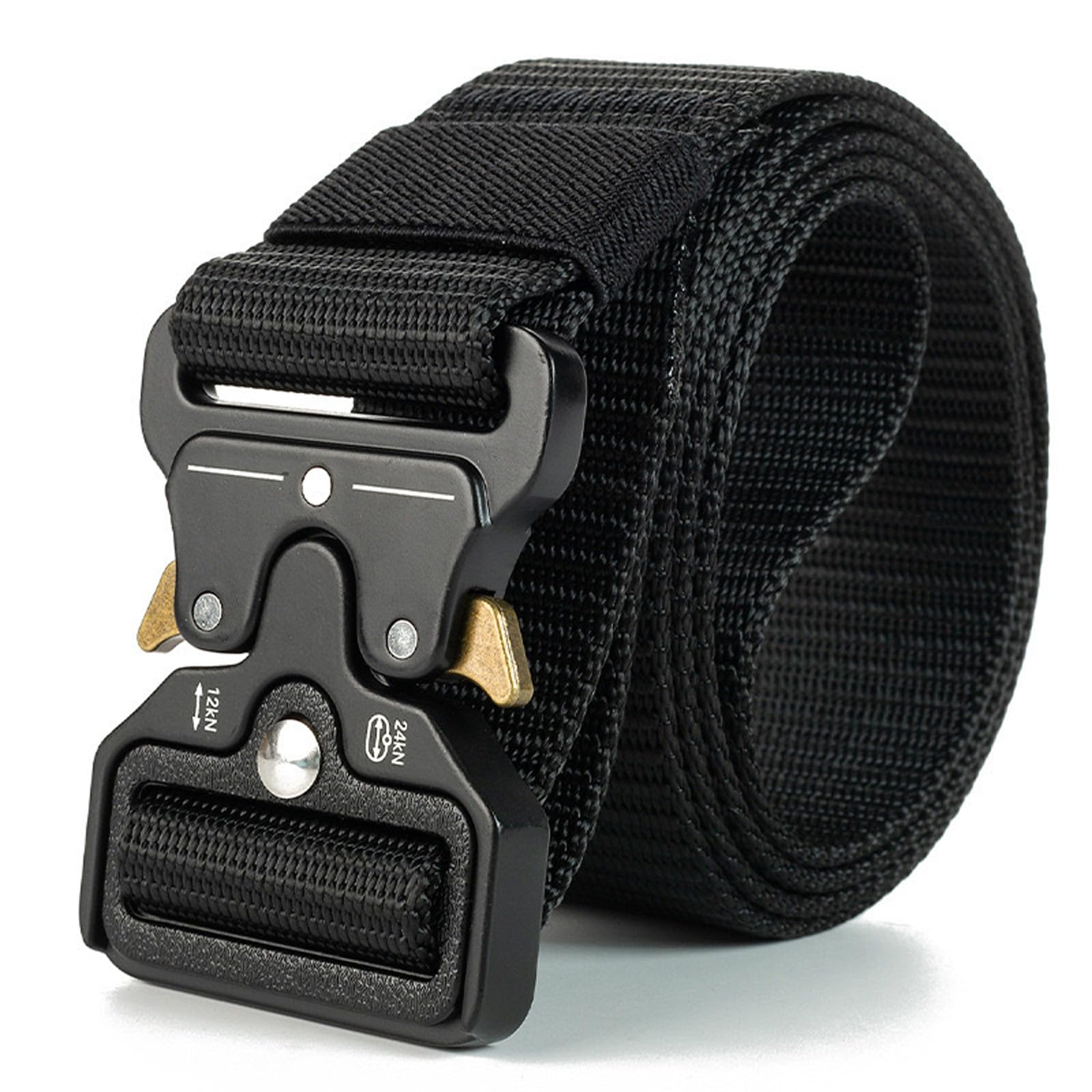 YZIMNRE Tactical Belt - Heavy Duty Military Nylon Belt with Quick Release Metal Buckle for Men's Work, Outdoor, Sports, Survival & Daily Casual Use