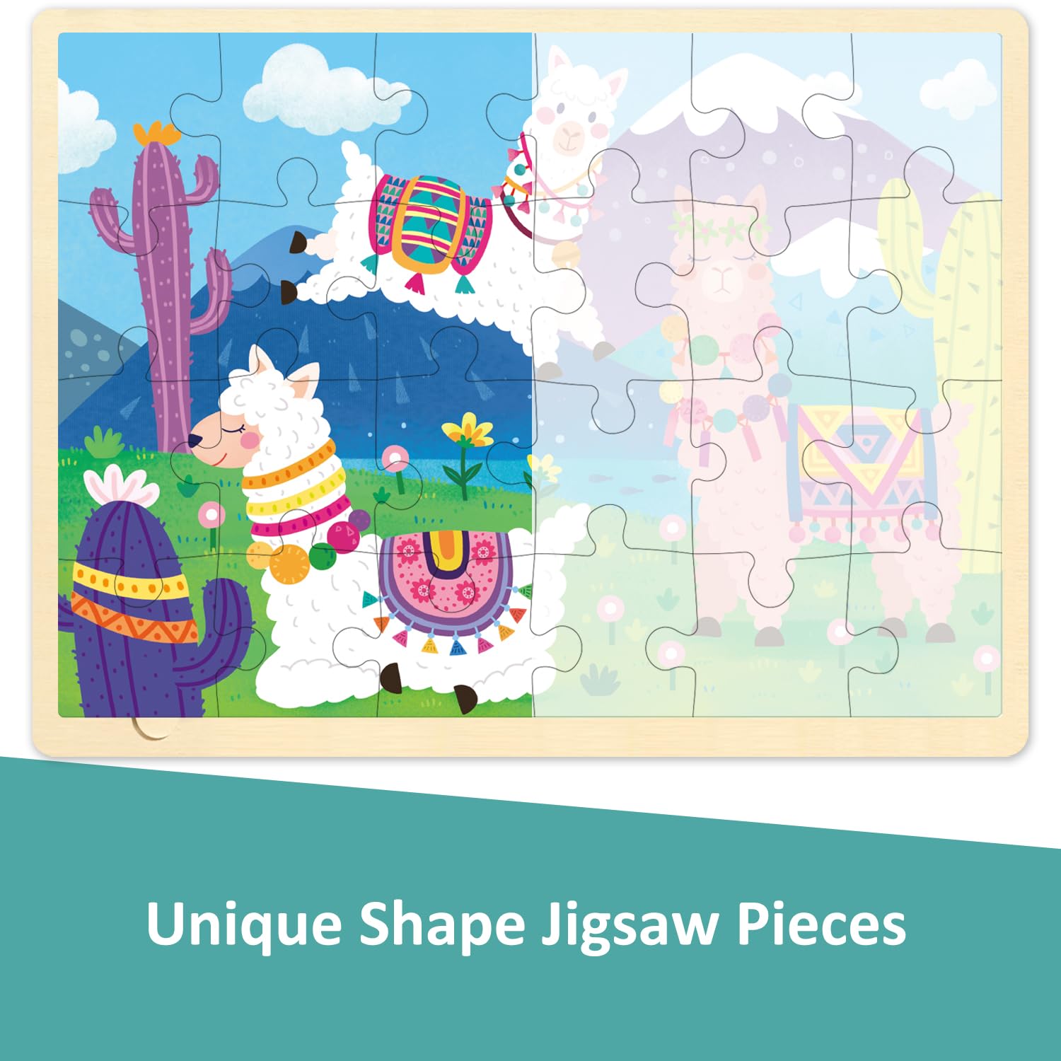 Amazon.com: MoinKidz 24 Piece Puzzles for Kids 3 Year Old, Llama