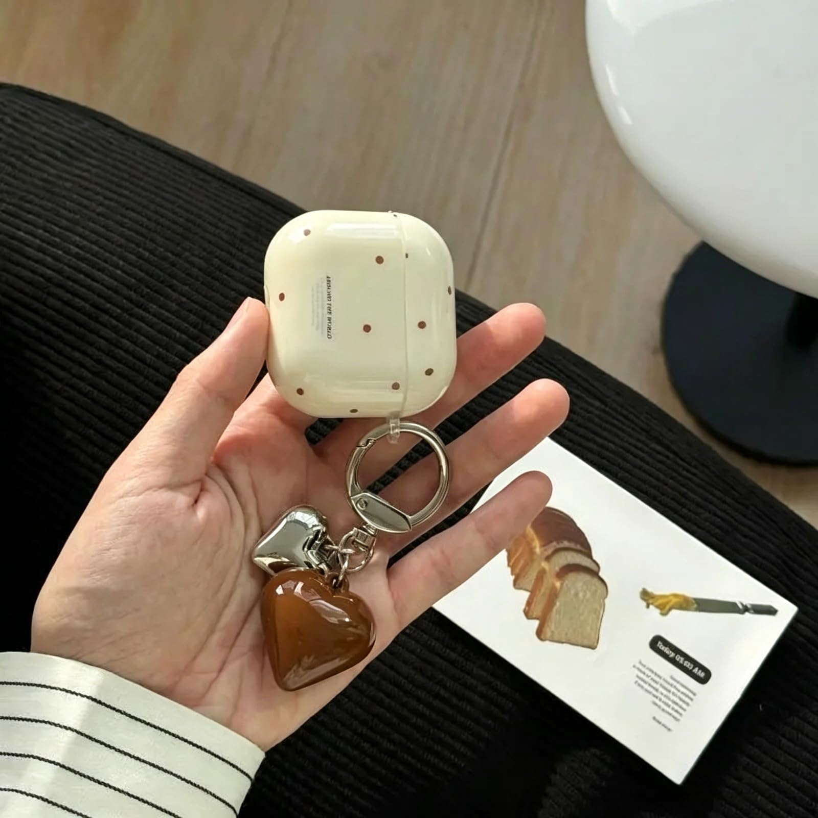Amazon | hgTUP AirPods 第4世代 用 ケース ins 無印風 ハートチャーム