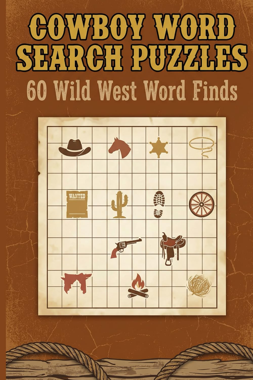 Cowboy Word Search Puzzles: 60 Wild West Word Finds: Saddle Up for Frontier Fun | Cowboys, Outlaws & Western Lore
