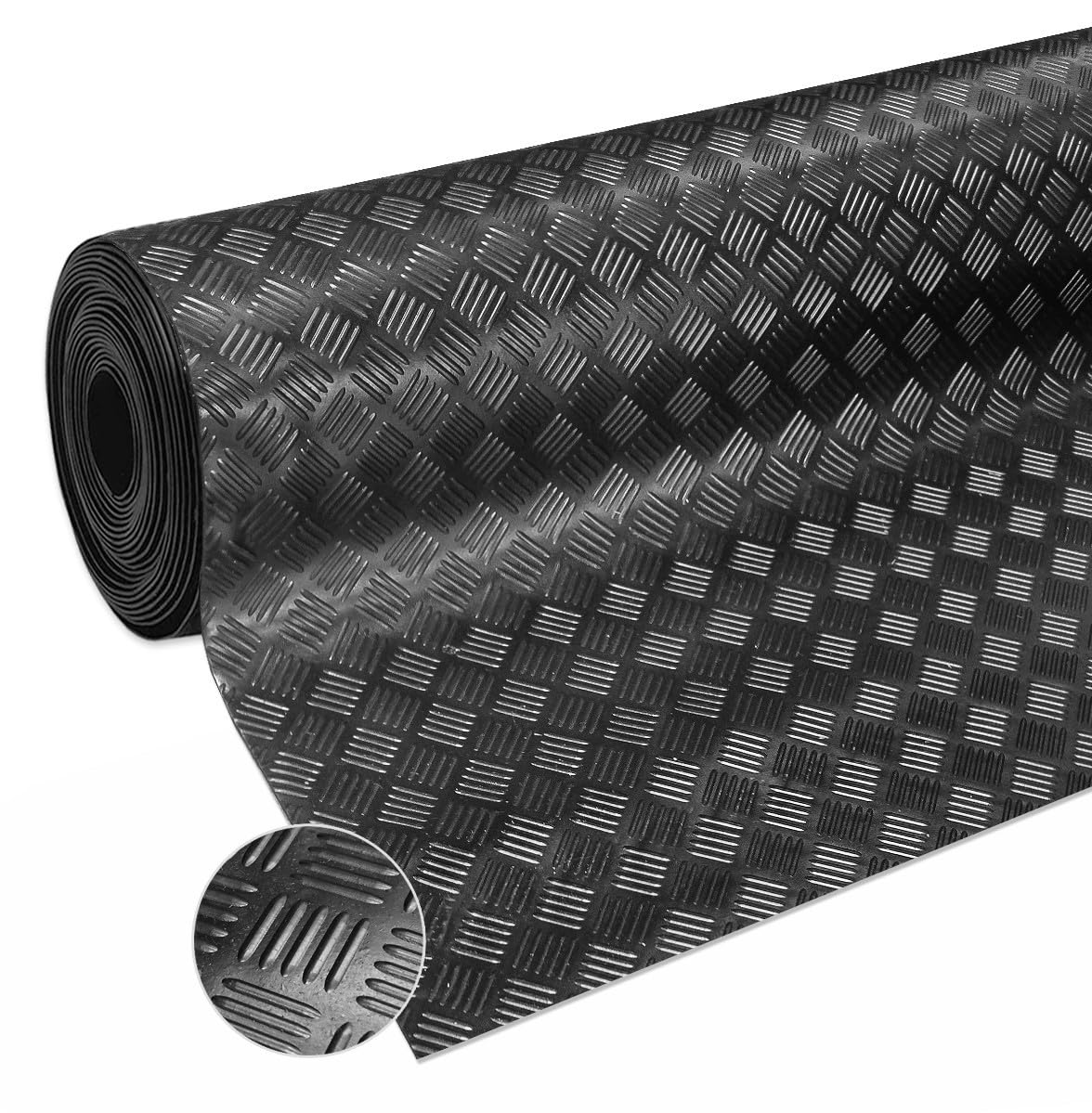 emmevi Alfombra de goma aislante antideslizante para cubrir el suelo, de chapa resistente, 100 x 500 cm