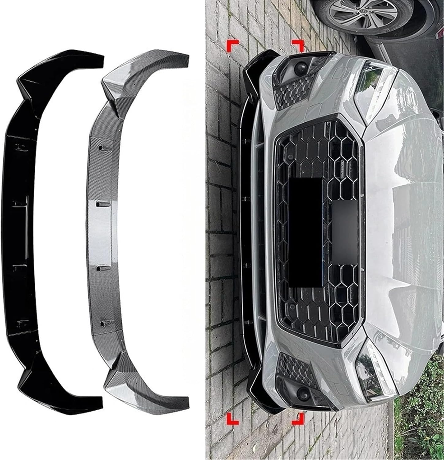 スポイラー ために A5 S5 8W6 2021 2022 2023 2024 フロントバンパースポイラーリップトリム下部スプリッタ  フロントリップスポイラー 用 A5 用 S ライン 2021 + ABS スプリッターフロントシャベルバンパーリップスポイラーディフ  フロントバンパースポイラーリップトリム ... 車のフロントバンパーリップボディキットスポイラーアウディ A5 Sline S5 8W6 後期 2021 + スプリッターバンパーカ