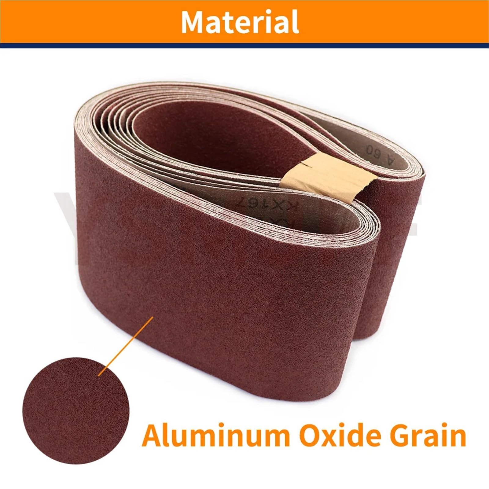 5PCS 1220x150mm Nastri abrasivi 6x48 pollici Ossido di alluminio abrasivo for la macinazione del legno Lucidatura dei metalli Accessori for smerigliatrice a nastro(5PCS 320 Grit)