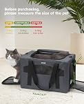 Pecute Cat Carrier Dog Carrier with Stable Structure, Breathable Mesh Fabric Pet Carrier for for Small Cats Dogs Puppies up to 5KG,Soft-Sided Dog Carrier Suitable for Both Long and Short Trips,Black | Safe For Car Travel, Stable Steel Frame, Soft-Sid