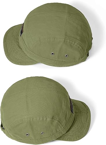 Miniatura 6 de Croogo Gorra de béisbol de ala corta de 5 paneles, gorras de camionero suaves, gorras de cadete de billetes cortos, gorras casuales de árbitro para