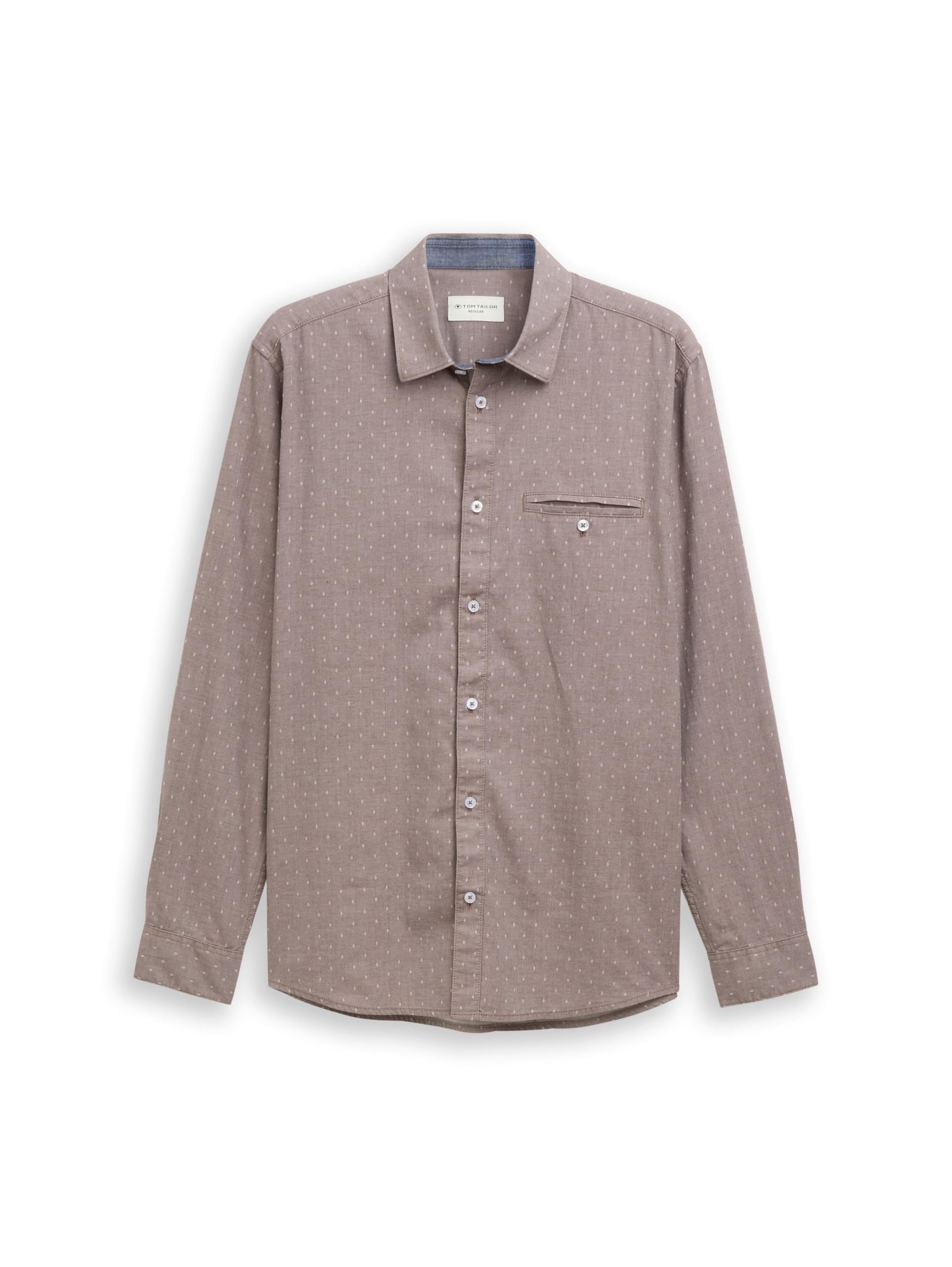 TOM TAILOR Herren Regular Fit Hemd mit Brusttasche