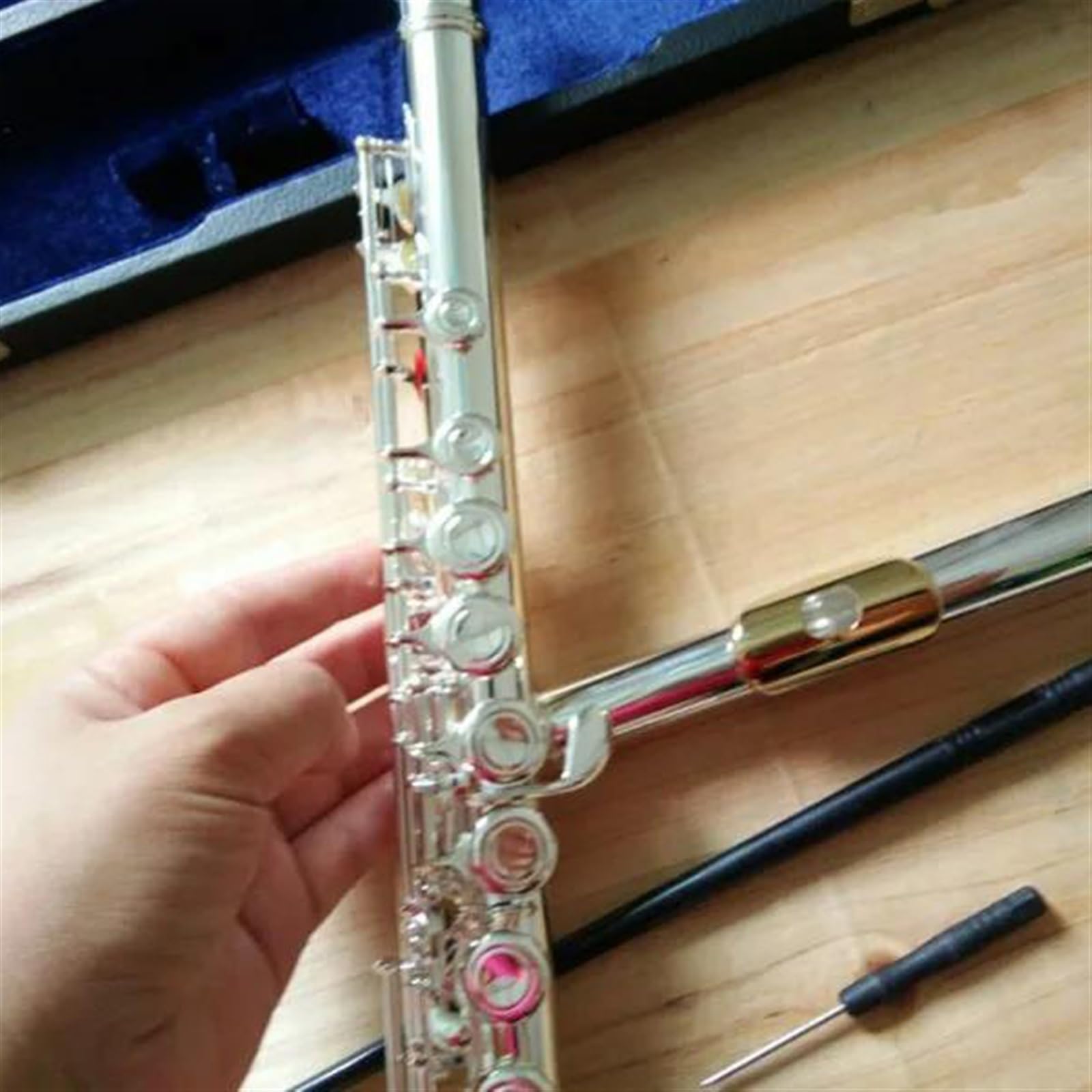 Flauto Traverso Flauto D'argento Strumento Musicale Chiuso 16 Sopra E-Key C Tune Flute