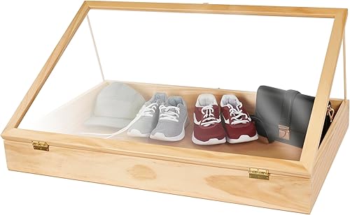 Miniatura 7 de Vitrina portátil de madera de pino natural de 36 pulgadas - 24 pulgadas de ancho x 36 pulgadas de largo x 4 pulgadas de profundidad