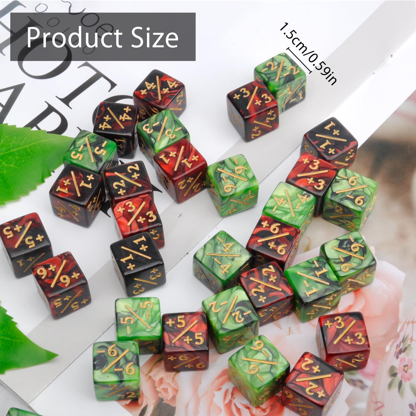 48 Contadores De Dados D6 Para MTG Y Juegos De Cartas – Con Bolsa De Almacenamiento