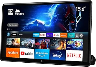 15.6 inch 4K Android Car TV Headrest Monitor for Cars Back seat Rear Entertainment System, Support Wireless Phone Link Touch Screen,with WiFi/Bluetooth/HDMI/USB/Video Player 4G+64G (1*PCs)