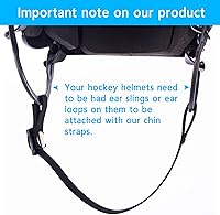 Vista 5 de Hockey Helmet Chin Strap with Single Strengthened Snap Ice Hockey Chin Strap Replacement Parts Loop Repair Kit
