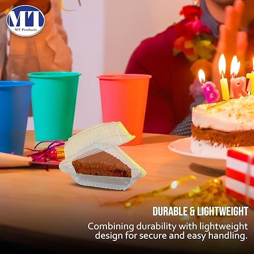 Miniatura 7 de MT Products Recipiente de plástico profundo medio con bisagras, para tartas y pasteles pequeños (paquete de 20) fabricado en los Estados Unidos