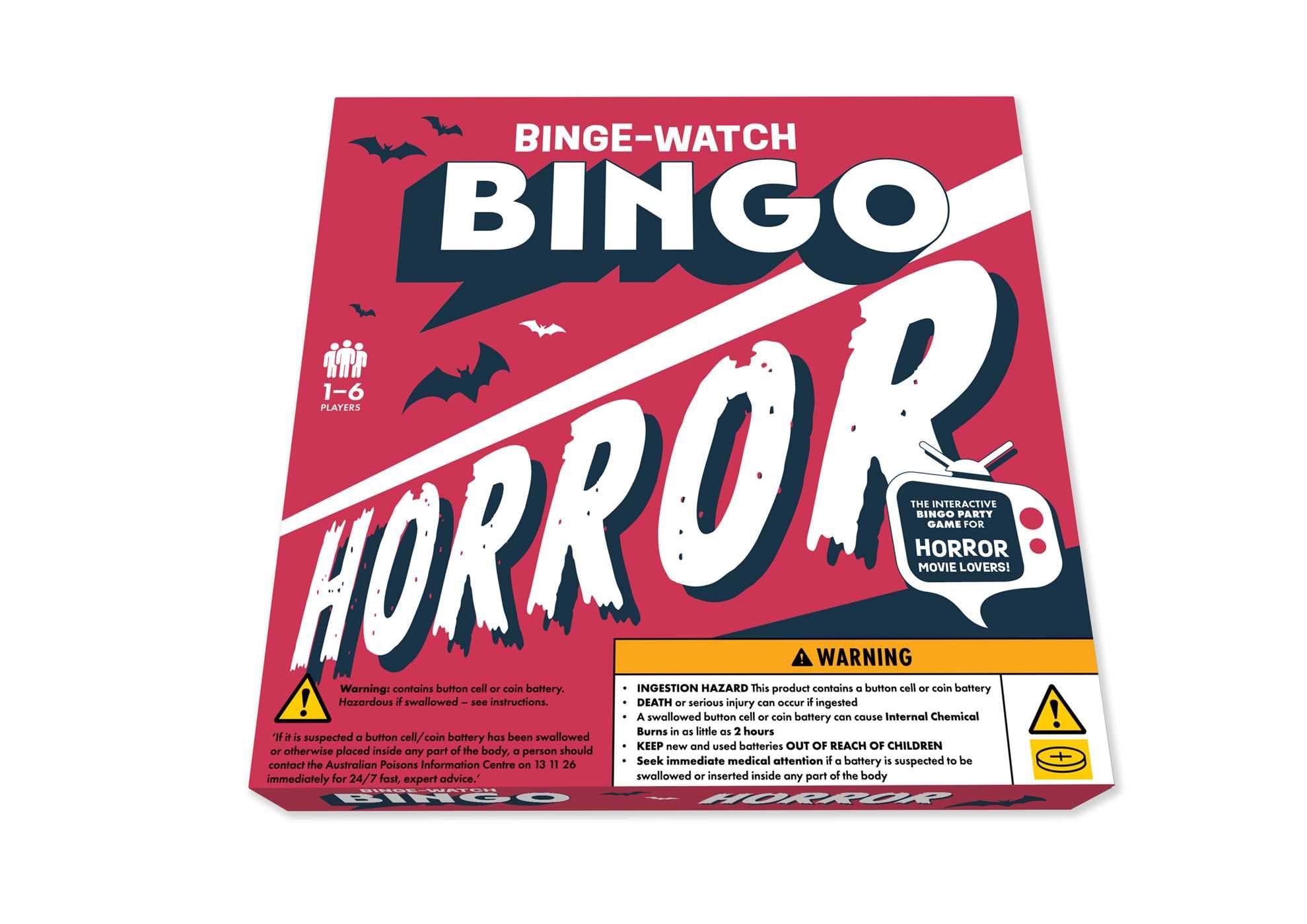 Binge-watch Bingo Horror: A Game for Film & TV Lovers