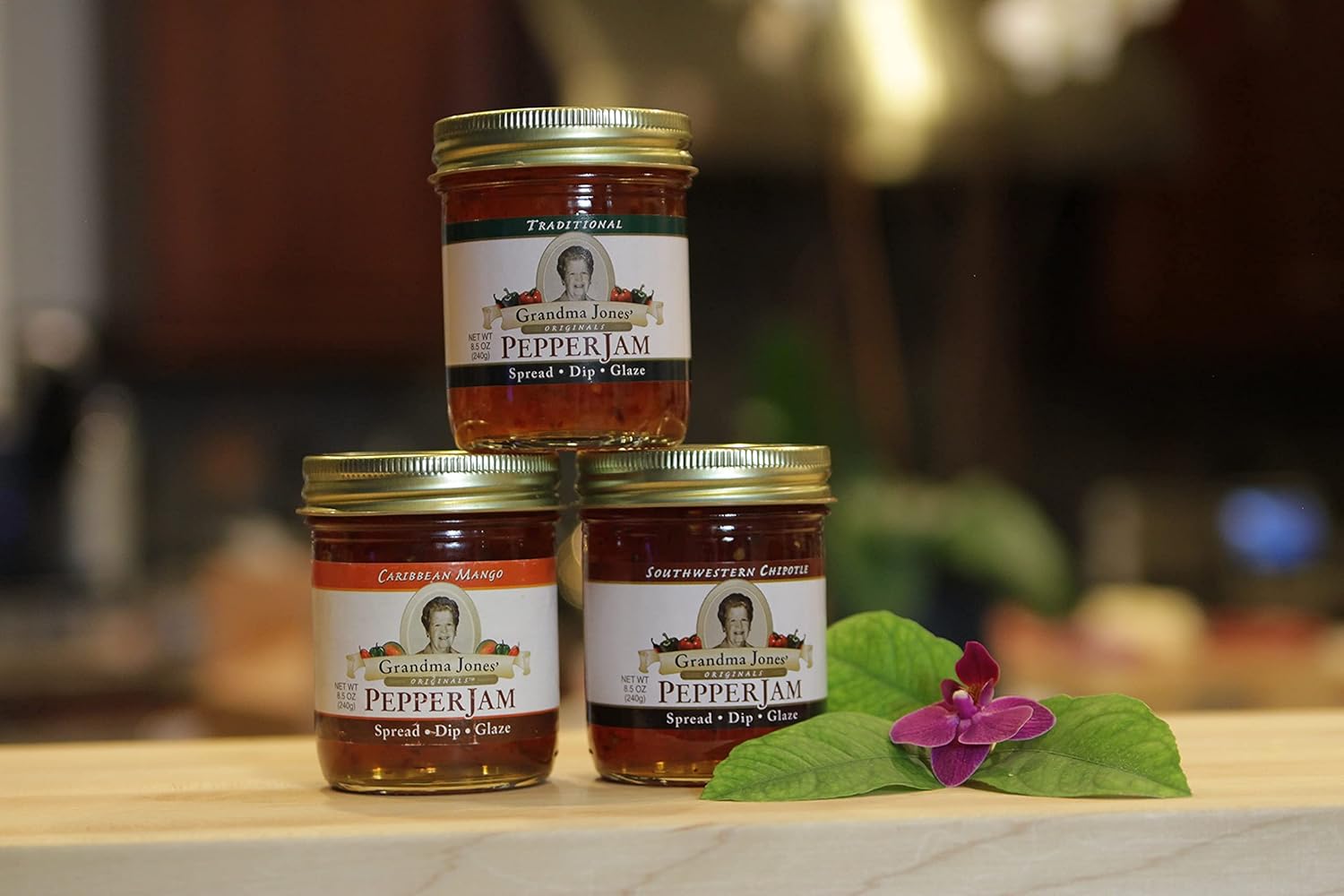 Great on Fish' Pepper Jelly Three Pack, 8.5 Ounce (Pack of 3)