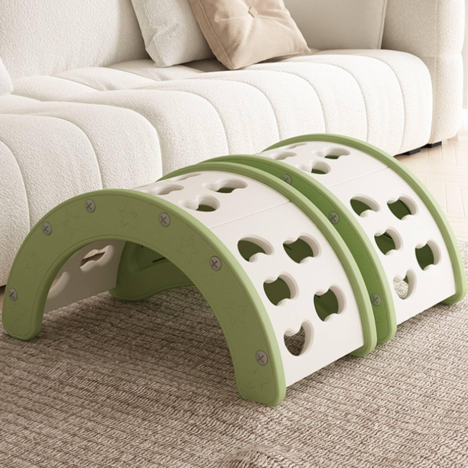 Kinder Klettergerüst Kletterbogen Spielbogen Spielgerät Spielmöbel aus HDPE Wandelbar als Schreibtisch Regal Fördert Motorik Und Kreativität für Kinderzimmer Vorschule Zuhause, Grün