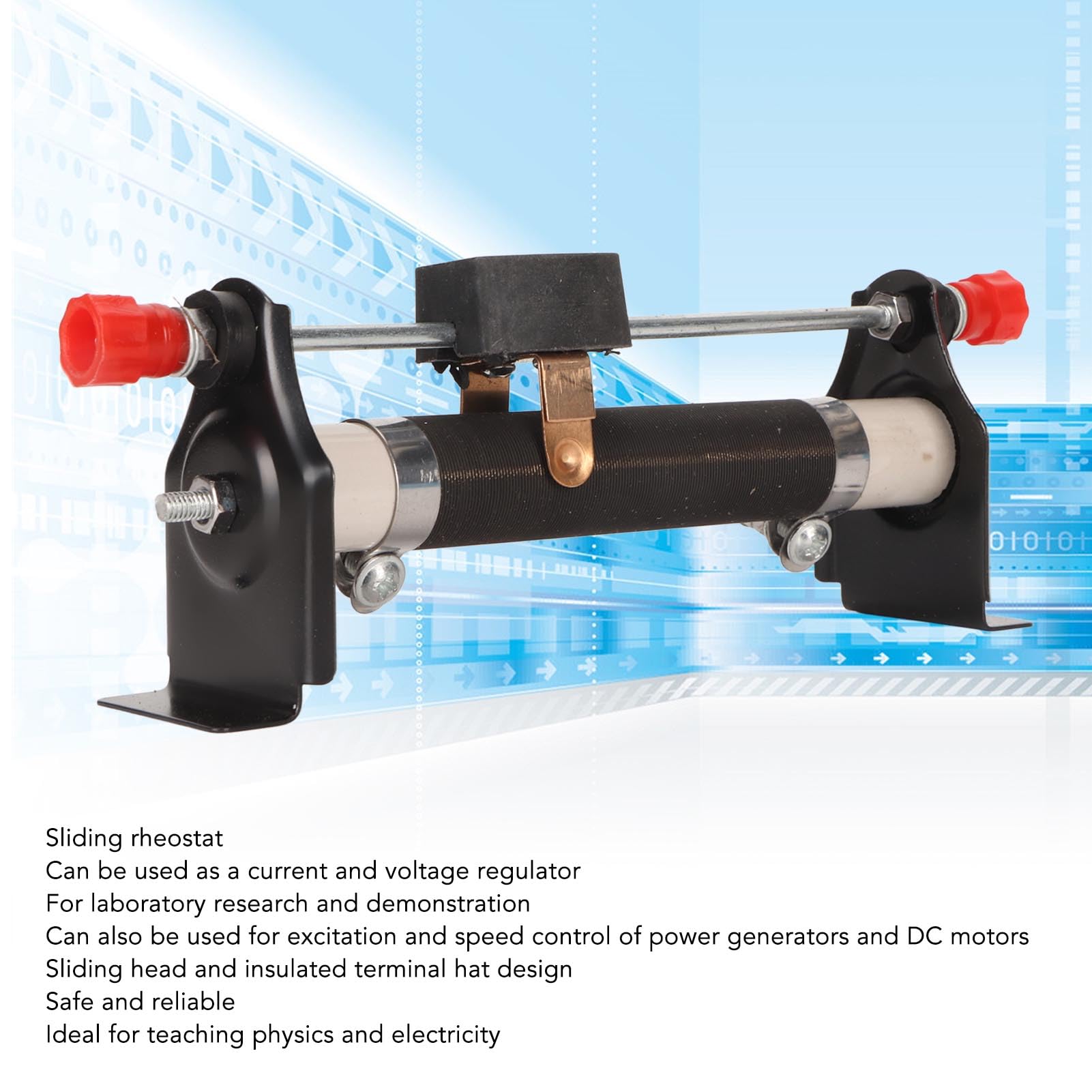 Schiebe-Rheostat-Widerstand, Doppelter Verwendungszweck, Konstanter und Variabler Widerstand, 2 A, 20 Ω, Schiebe-Rheostat-Widerstand, Labor-Forschungswerkzeug für den Physik- und