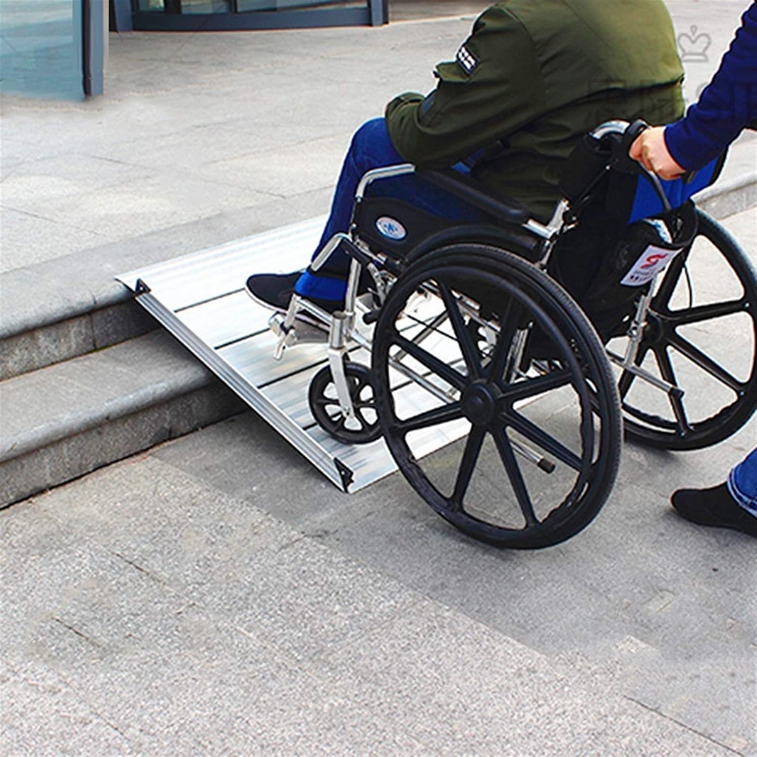 Aluminiowa rampa schodkowa dla wózków inwalidzkich, progowa rampa podjazdowa do domu, wózek inwalidzki, skuter, dostęp do narzędzi mobilności