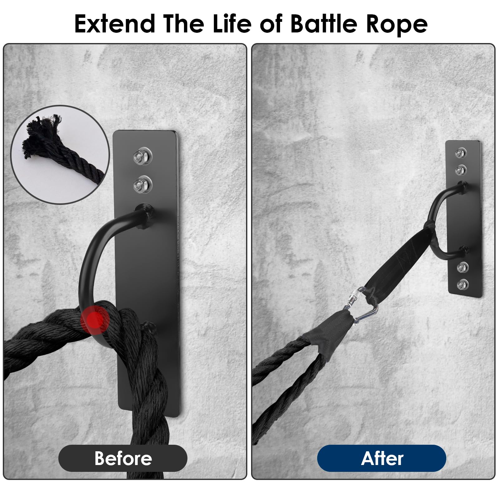 Storage For Battle Ropes Snapklik.com : Battle Rope Hanger Anchor Strap Kit Battle Rope Storage ...