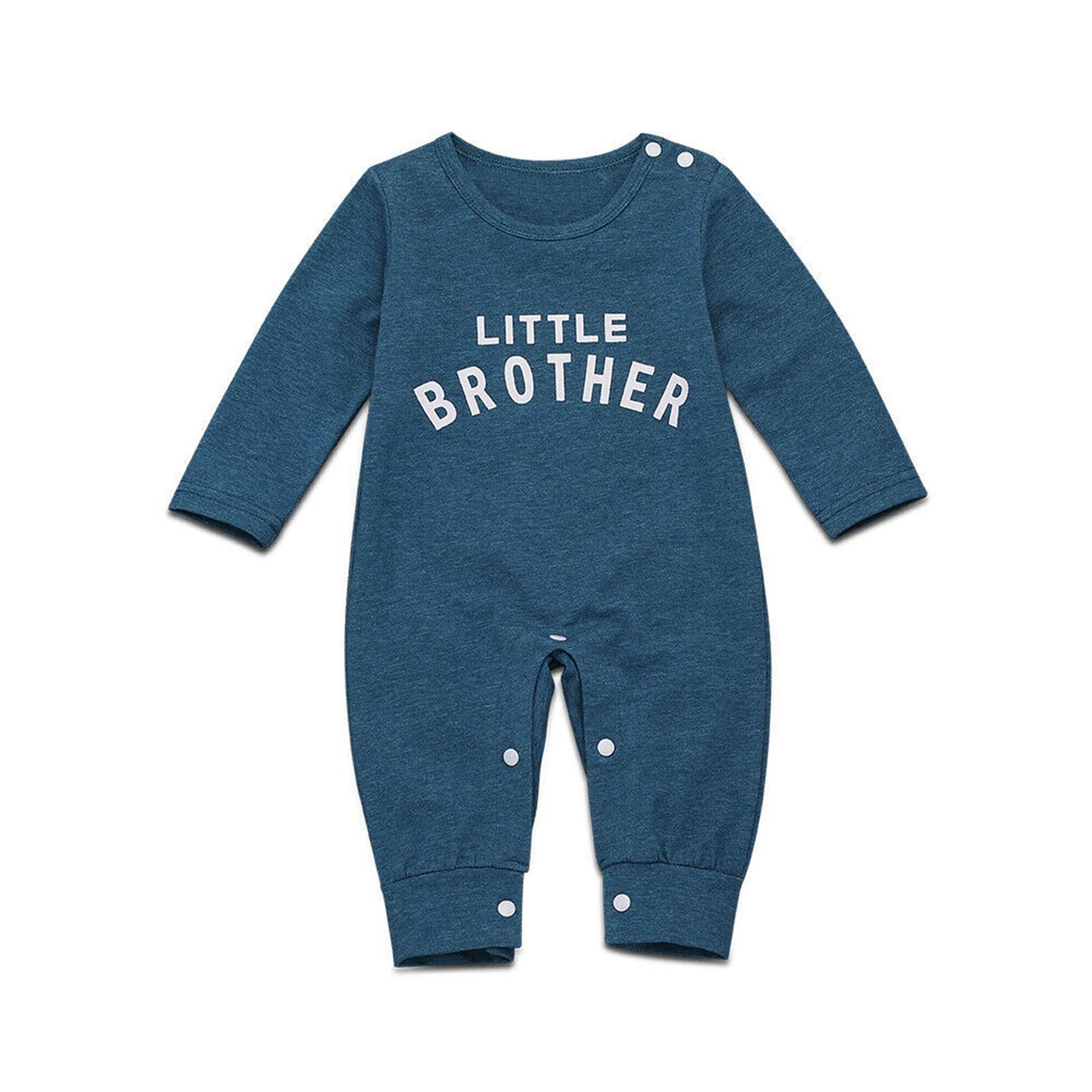 QLIPIN Baby Boy Romper Little Brother One Piece Jumpsuit Long Sleeve Cotton Clothes