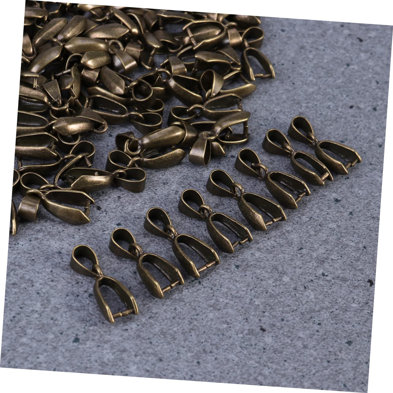 TEHAUX 100pièces Connecteurs Métalliques Pour Perles Et Pendentifs Pinces à Pendentif Apprêts Pour Bijoux Diy Bronze